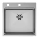 Кухонная мойка Paulmark Kroner-Pro 51 (510*510) Брашированная сталь BS