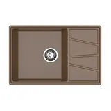 Кухонная мойка Granfest Vertex 780L (780*500) Терракот