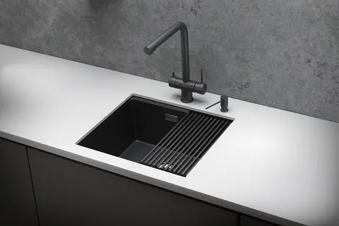 Кухонная мойка Granula KS-5045U (500*445) Черный Матовый
