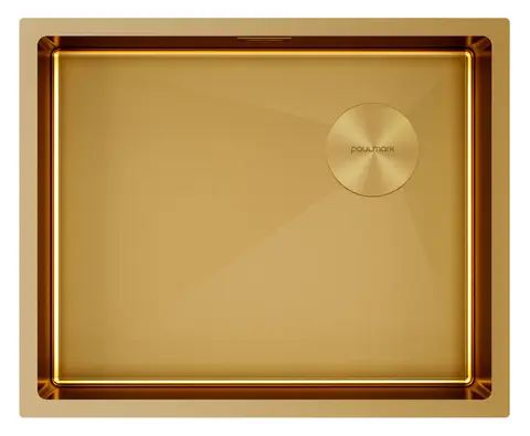 Кухонная мойка Paulmark Next-skew 54 UNI (540*440) Брашированное золото BG