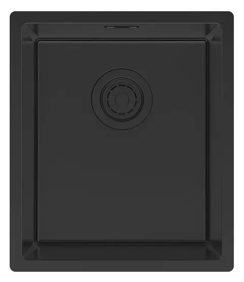 Кухонная мойка Paulmark Lassan 38 UNI (380*440) Матовый черный NANO PVD