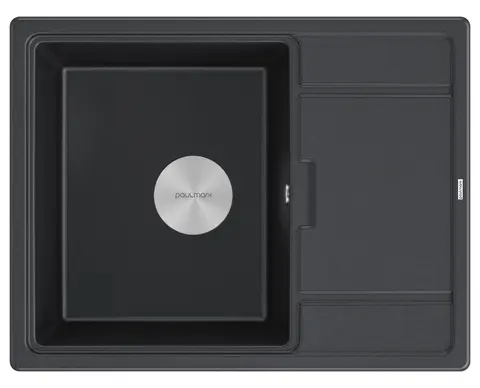 Кухонная мойка Paulmark Flugen 50-650 (650*500) Черный гранит BL
